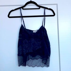 Aritzia Wilfred crop silk tank